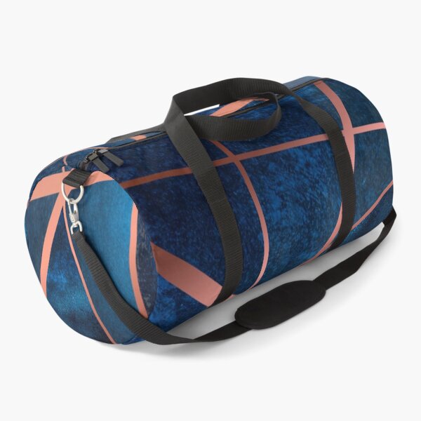 Item preview, Abstract on blue background with Rose Gold stripes. designed and sold by jayne0524.