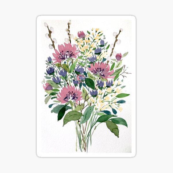 Floral loose watercolor 1 | Sticker