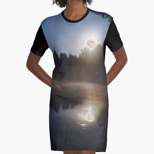 Strawberry moon Graphic T-Shirt Dress