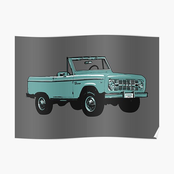 65-77 Blue Bronco Poster