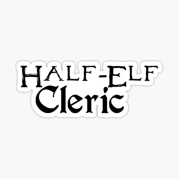 Half-Elf Cleric Sticker