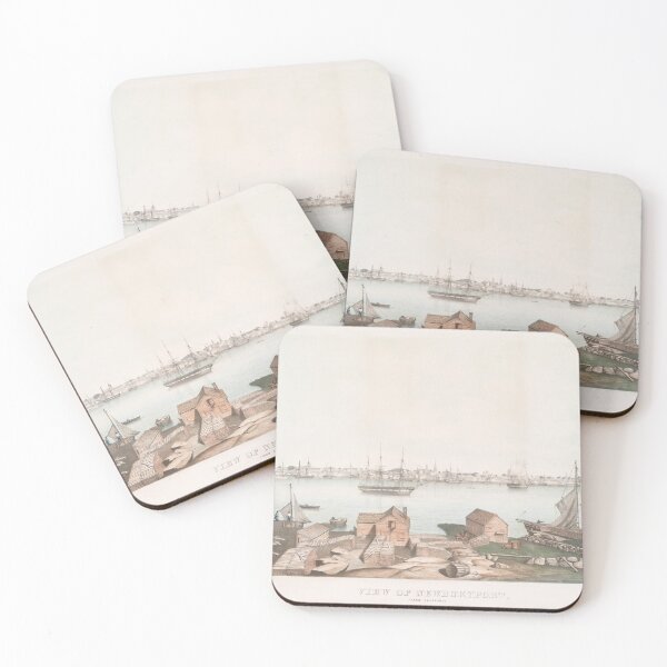 Item preview, Vintage Illustrative View of Newburyport MA (1846) designed and sold by BravuraMedia.