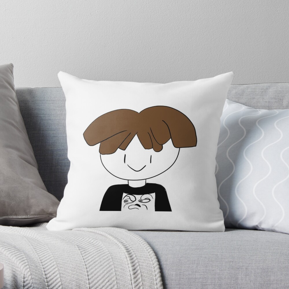 Roblox Bacon Hair Avatar Throw Pillow By Donuttheneko Redbubble - how to throw your hair off in roblox