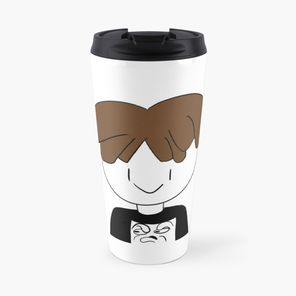 Roblox Bacon Hair Avatar Travel Mug By Donuttheneko Redbubble - bacon hair roblox mask by officalimelight redbubble