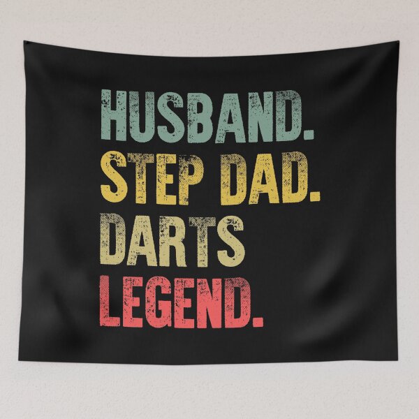 Item preview, Funny Men Vintage T Shirt Husband Step Dad Darts Legend designed and sold by Bendthetrend.