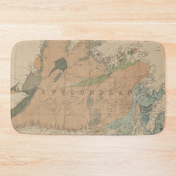 Item preview, Vintage Geological Map of Newfoundland (1875) designed and sold by BravuraMedia.