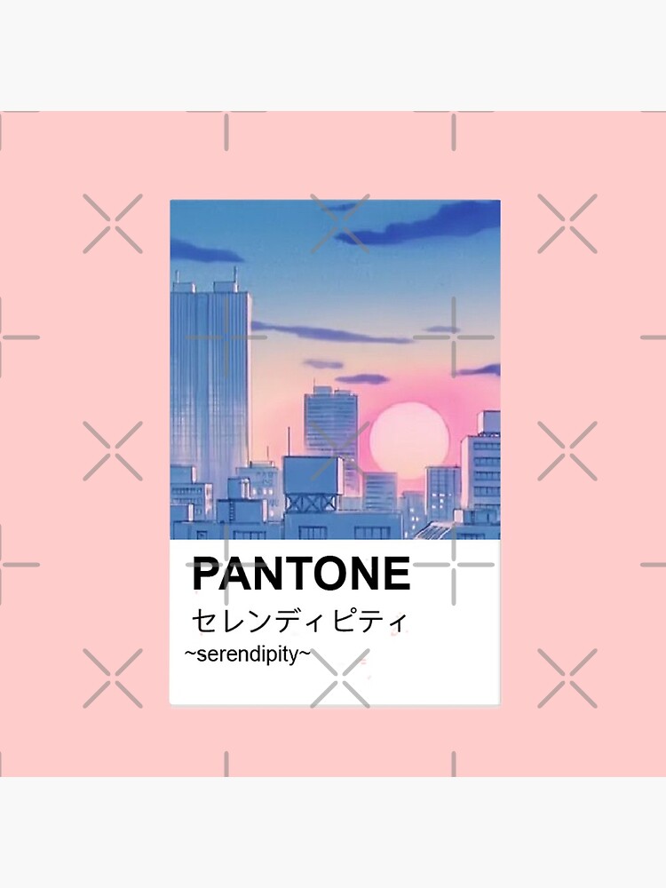 Pantone aesthetic anime city paint Metal Print for Sale by Dev M