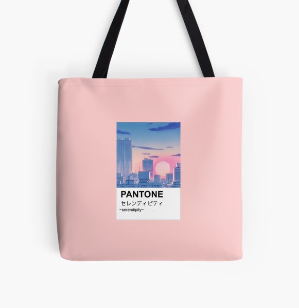  Pantone esthétique anime city peinture Tote bag doublé