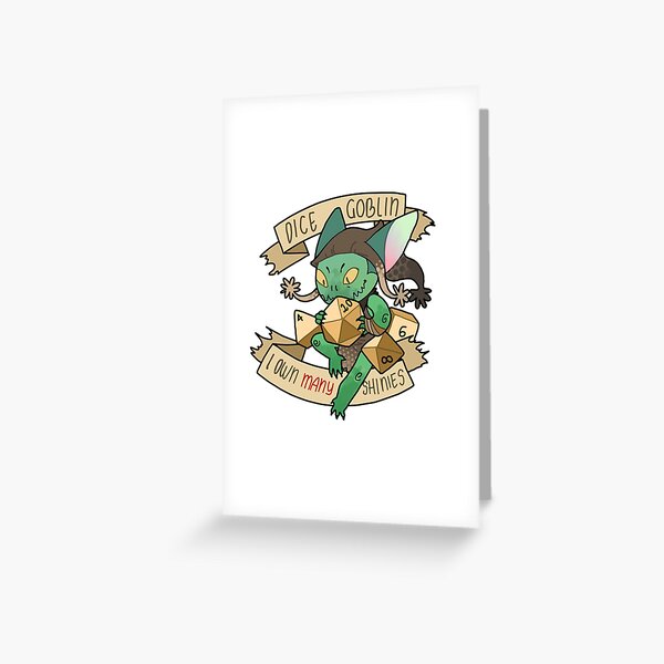 DICE GOBLIN, 1 Greeting Card