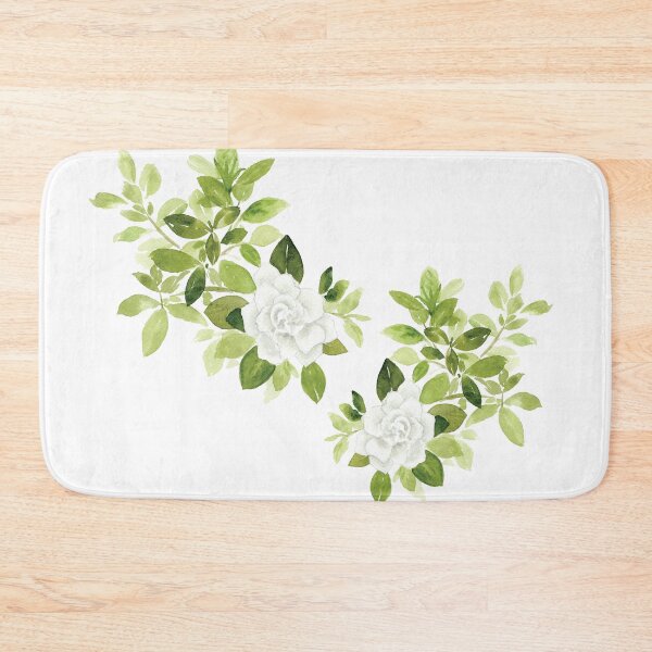 Item preview, Gardenia cape jasmine floral flower watercolor designed and sold by heartofanna.