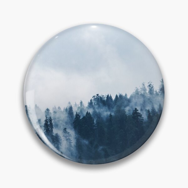 Item preview, green pine trees covered with fogs designed and sold by Mahdi Barigou.