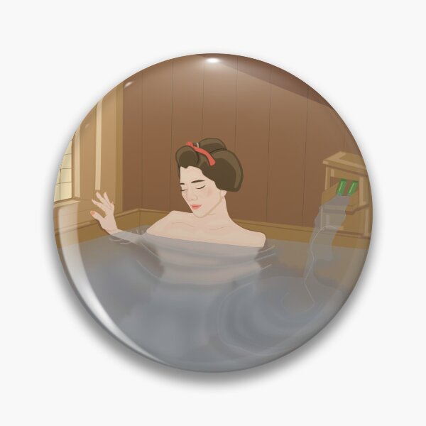 Item preview, Yukie Relaxing at the Onsen designed and sold by KHRArts.