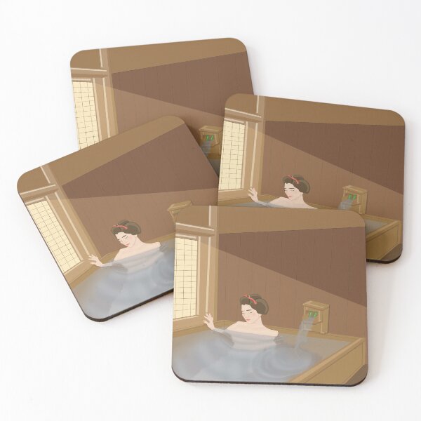 Item preview, Yukie Relaxing at the Onsen designed and sold by KHRArts.
