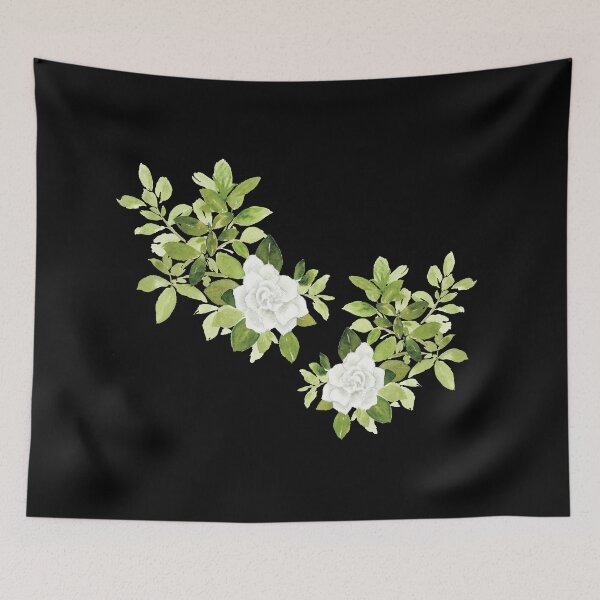 Item preview, Gardenia cape jasmine floral flower watercolor designed and sold by heartofanna.