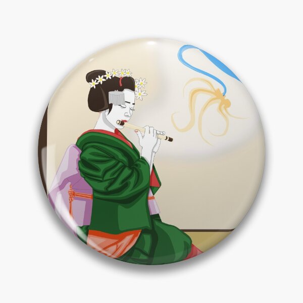 Item preview, Yukie Playing the Shinobue designed and sold by KHRArts.