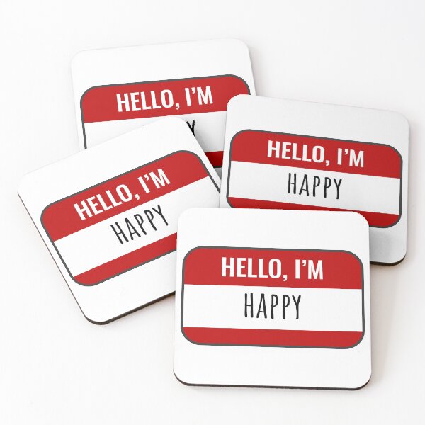 Item preview, Hello My Name is / Hello, I am HAPPY designed and sold by Castle Of Dreams.