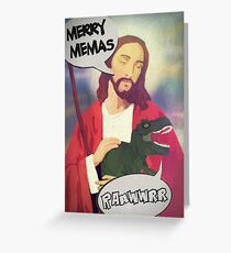 T-REXMAS FROM JURASSIC JESUS Greeting Card