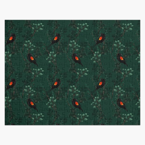 Red-Winged Blackbird Pattern Jigsaw Puzzle