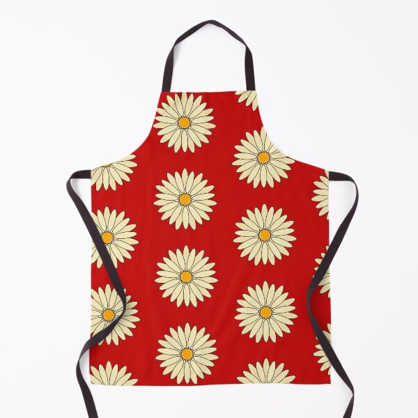 Aperçu de l'œuvre marguerite jaune fond rouge créée et vendue par miaterinka.