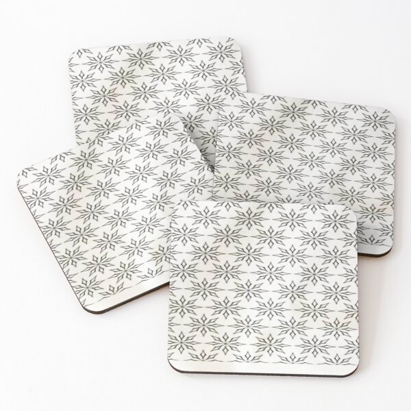 Item preview, Star flower pattern white stripe designed and sold by Aquila Light Pictures.