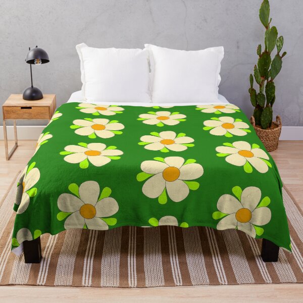 Aperçu de l'œuvre marguerite jaune fond vert créée et vendue par miaterinka.