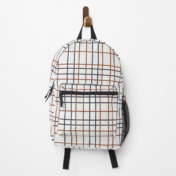 Item preview, Navy and Rust Grid on light grey (almost white) designed and sold by BlertaDK.