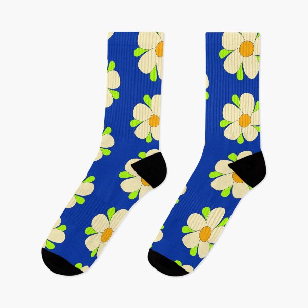 Item preview, yellow daisy blue background designed and sold by miaterinka.
