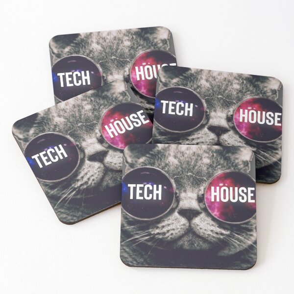 Item preview, Tech House Music Rave Cat designed and sold by Raw Creative Prints.