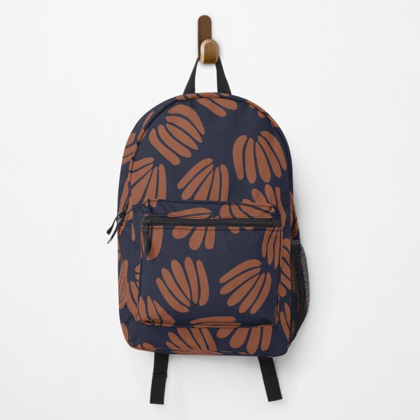 Item preview, Navy and Rust abstract floral designed and sold by BlertaDK.