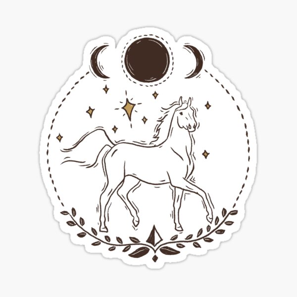 Prancing in the Moonlight Sticker