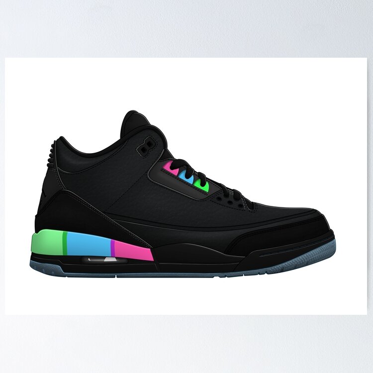 Jordan 3 QUAI 54 Air Sneaker Poster for Sale by SneakerShop Redbubble