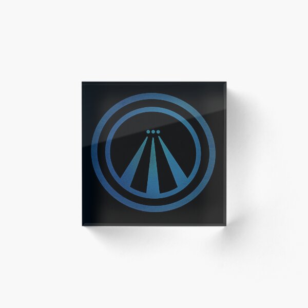 Inspiration in Blue Acrylic Block