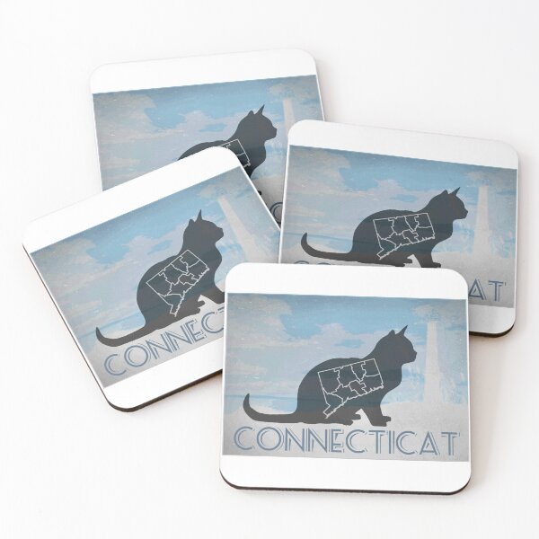 Item preview, Connecticut Poster Cat Map Connecticat designed and sold by ikidyounot.