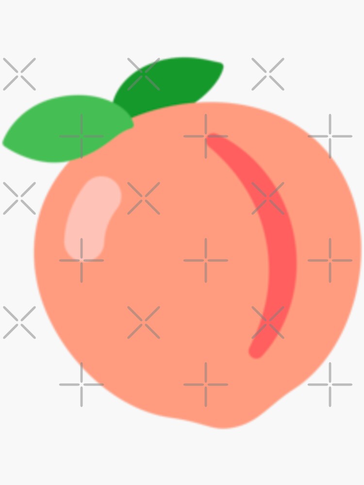 "peach emoji" Sticker for Sale by migusmaximus Redbubble