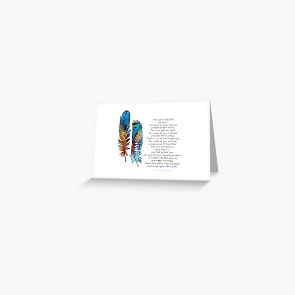 Togetherness - Native American Wedding Prayer - By Sharon Cummings Greeting Card