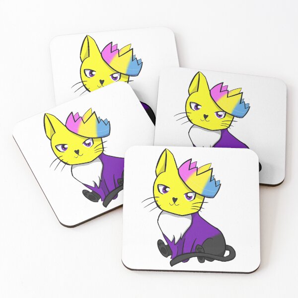 Item preview, Non-Binary Pansexual Pride Cat designed and sold by LunarDoodles.