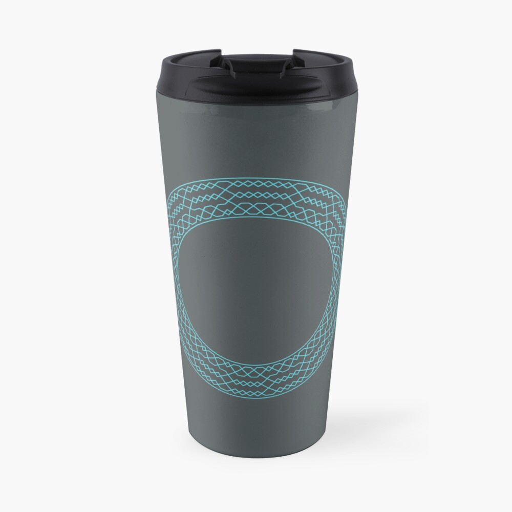 Stedman Triples Method Wreath — Mug (Blue) Travel Mug