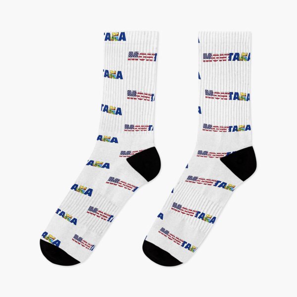 Item preview, Montana State Flag/ American Flag designed and sold by ElevenGraphics.