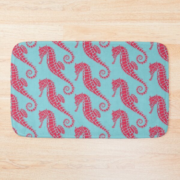 Item preview, Vivid Pink and Blue Seahorse Design designed and sold by RhubarbMyrtle.