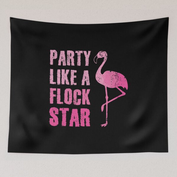 Item preview, Party Like A Flock Star Funny Flamingo designed and sold by tshirtexpressiv.