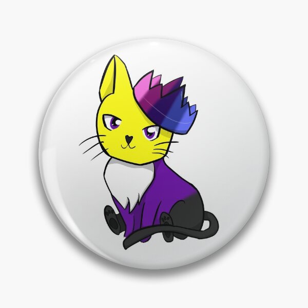 Item preview, Non-Binary Omnisexual Pride Cat designed and sold by LunarDoodles.