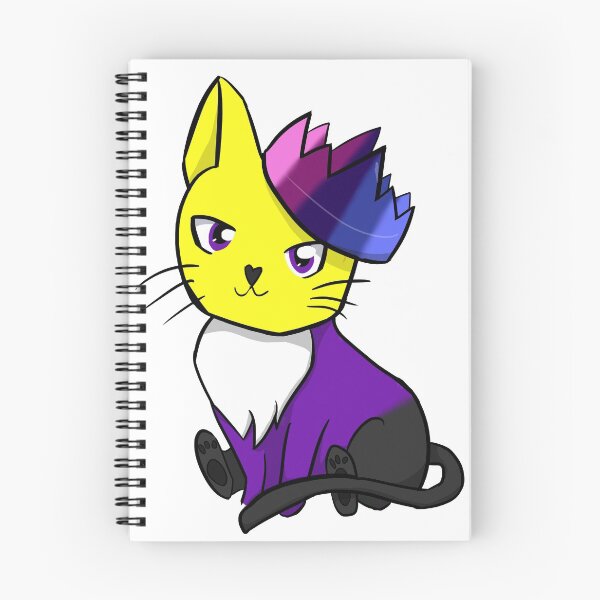 Item preview, Non-Binary Omnisexual Pride Cat designed and sold by LunarDoodles.