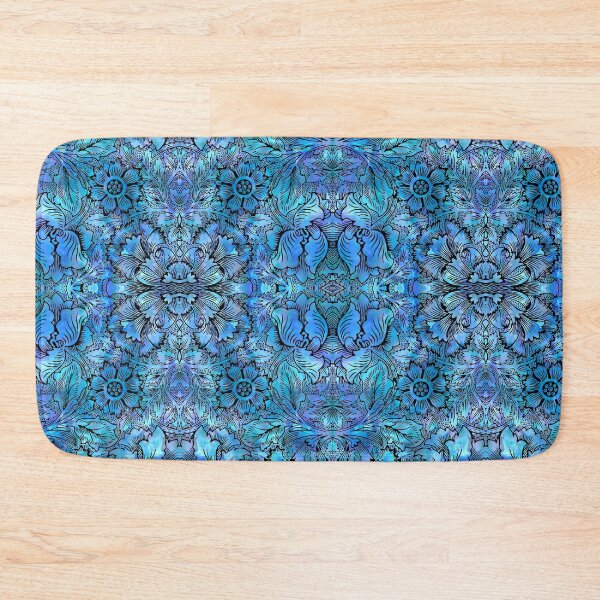 Item preview, Modern Balinese Batik Style Blue designed and sold by myrbpix.