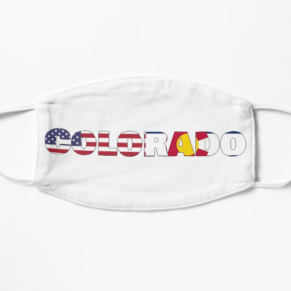 Colorado State Flag/ American Flag Flat Mask
