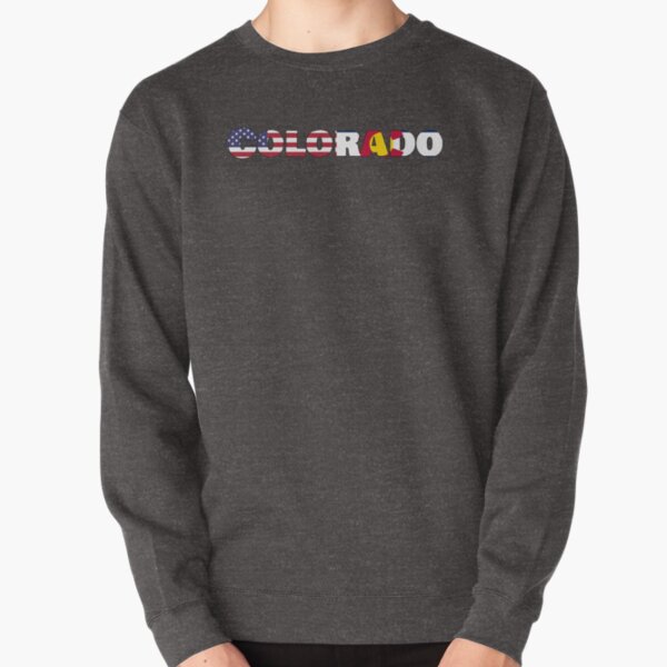 Colorado State Flag/ American Flag Pullover Sweatshirt