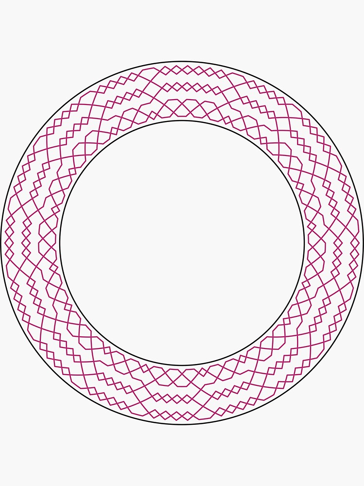 Stedman Triples Method Wreath — Stickers (Red) by RingingRoom