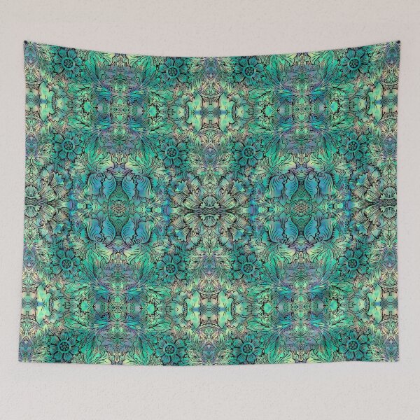 Item preview, Modern Balinese Batik Style Tosca designed and sold by myrbpix.