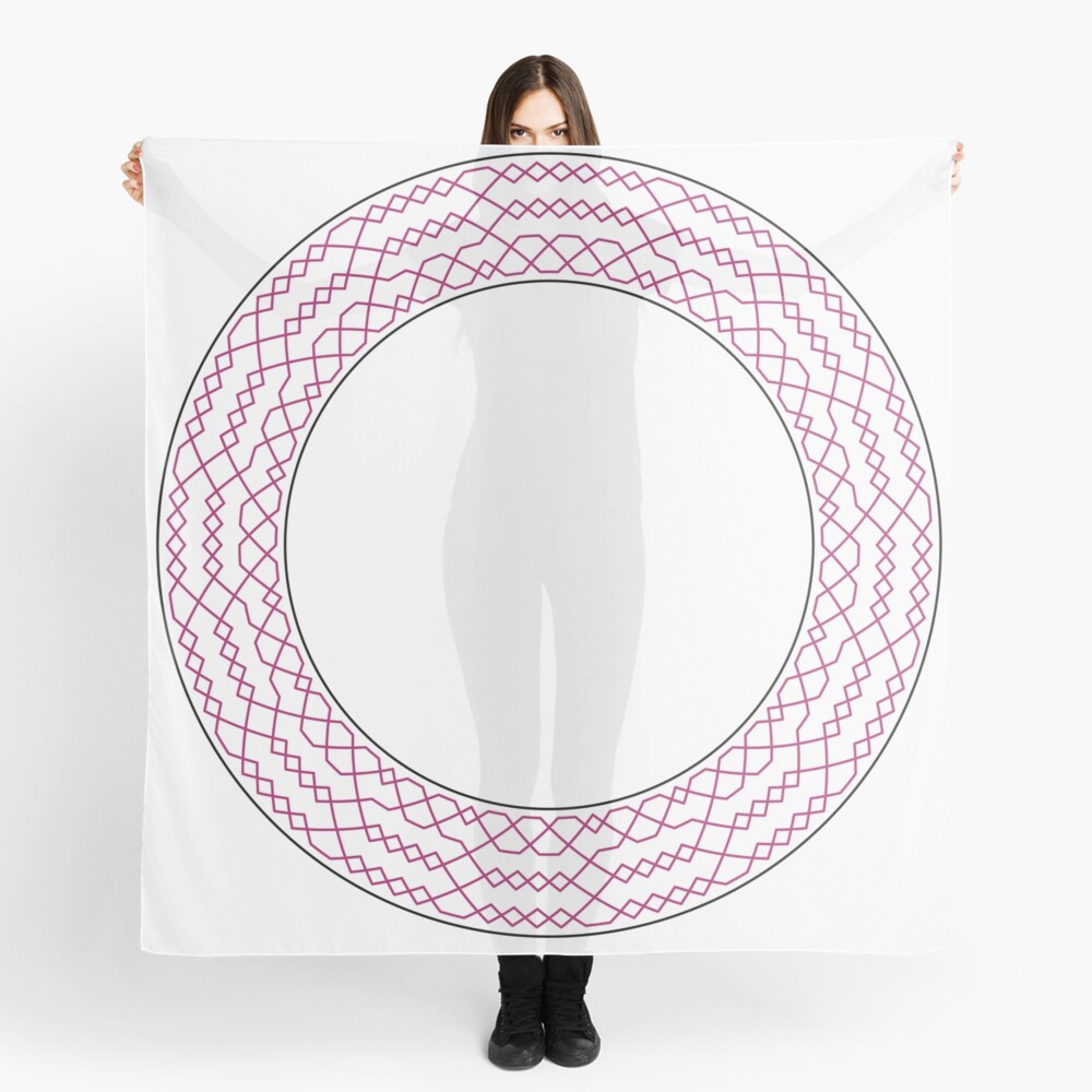 Stedman Triples Method Wreath — Scarf (Red) Scarf