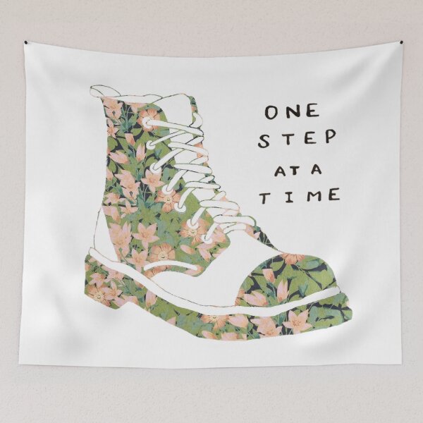 Item preview, One Step At A Time Shoe Inspirational Quote  designed and sold by faithful-ink.