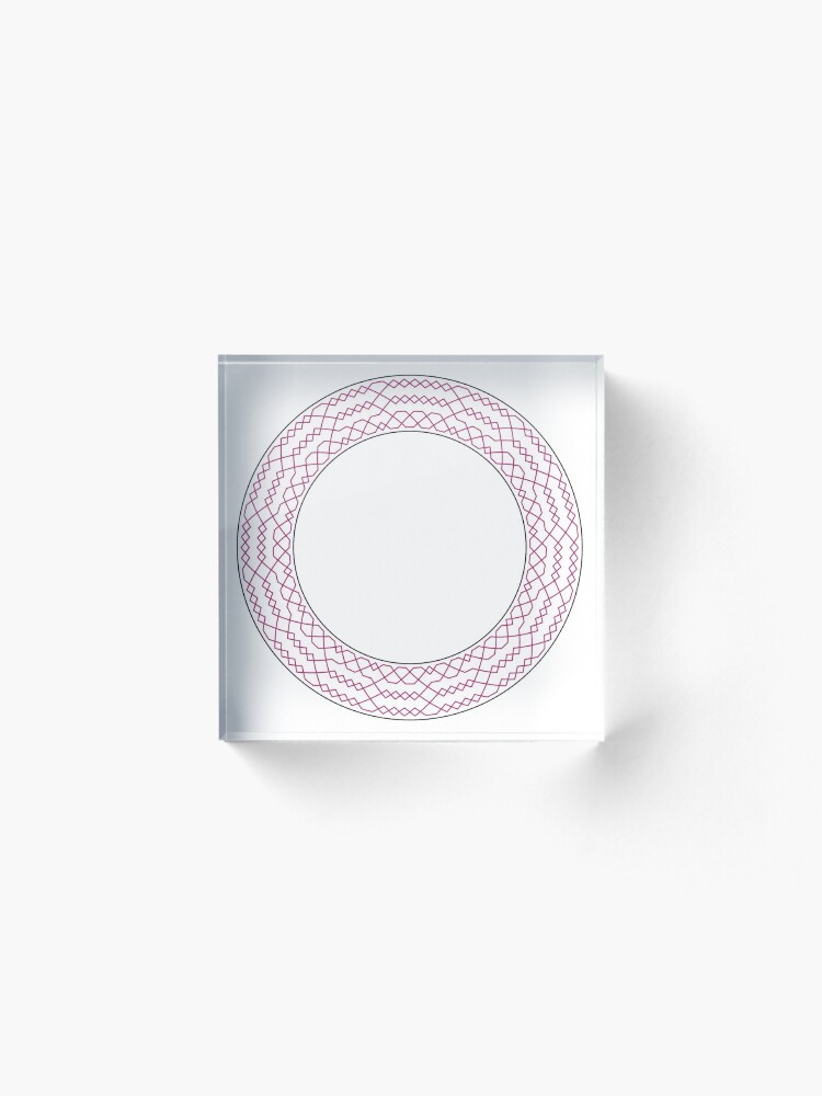 Alternate view of Stedman Triples Method Wreath — Coasters (Red) Acrylic Block